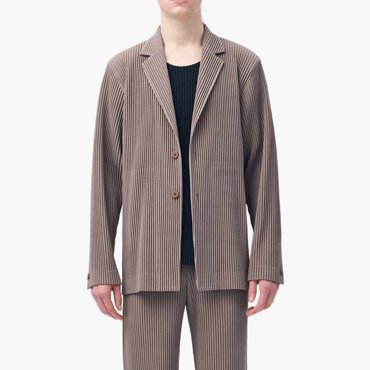 Blazer Homme Plissé Gris