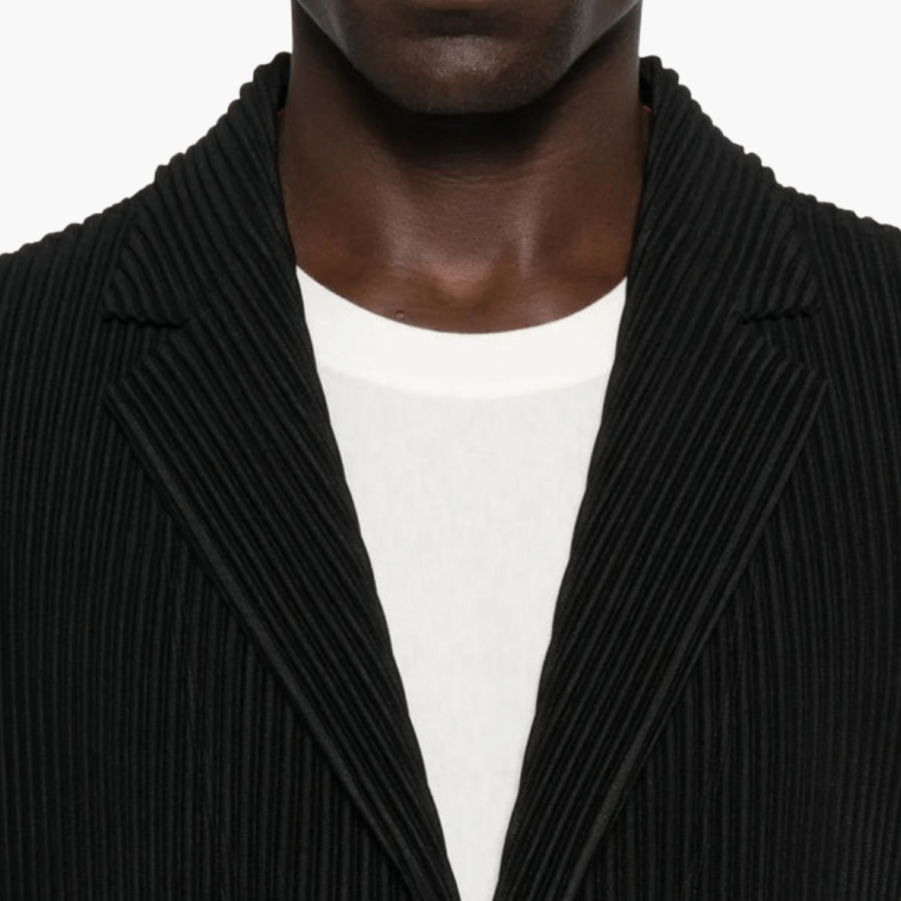Blazer Homme Plissé Noir
