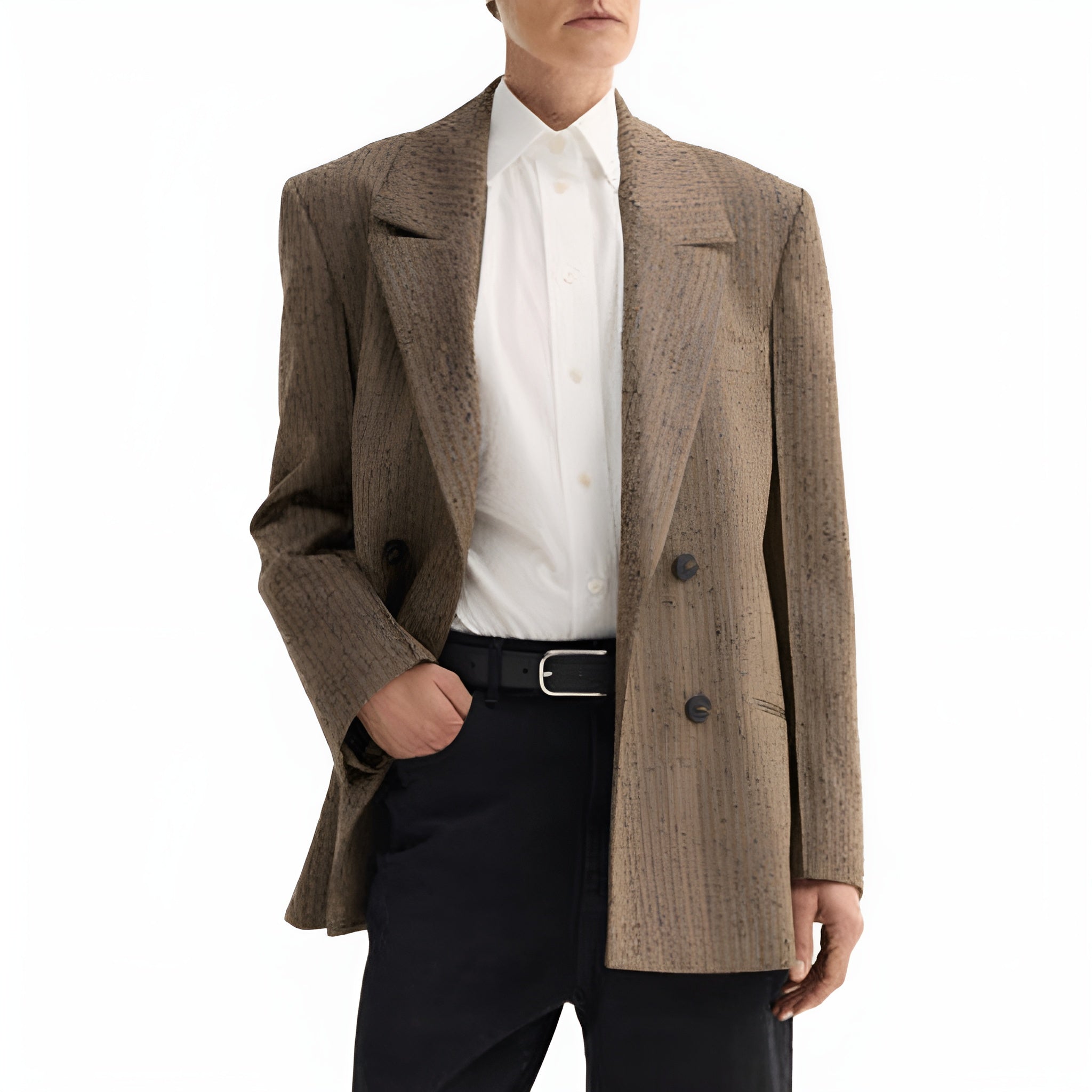 Blazer Double Breasted Herringbone