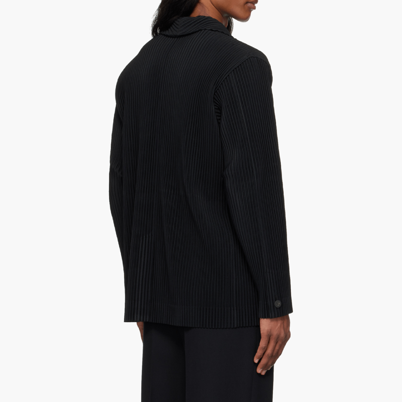 Blazer Basique Homme Plissé Noir