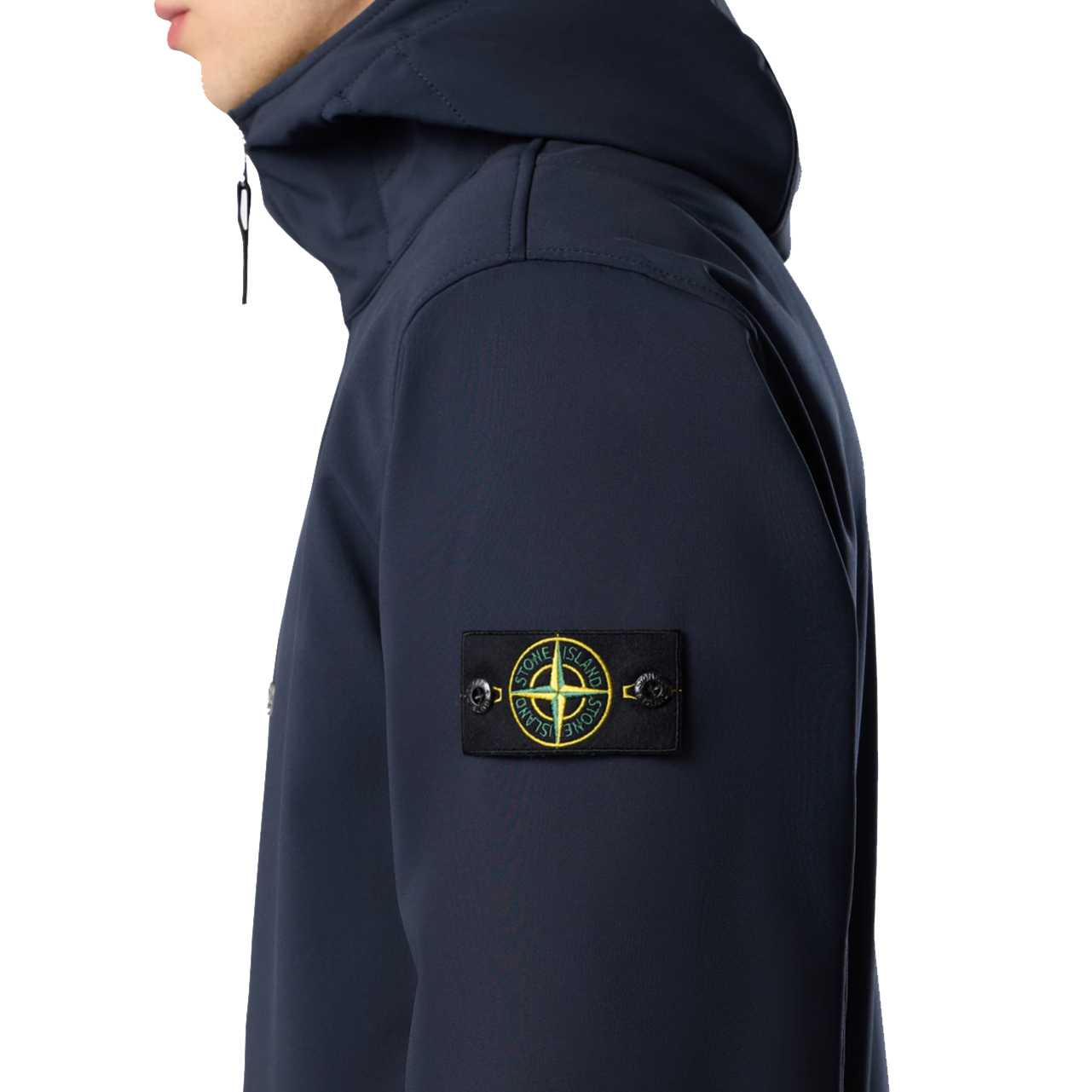 Blouson Stone Island Redye Soft Shell bleu marine