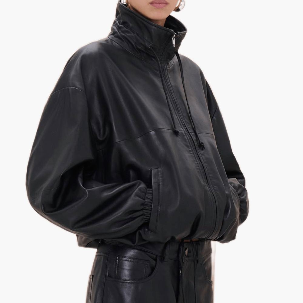 Bomber en cuir nappa “Jordan”