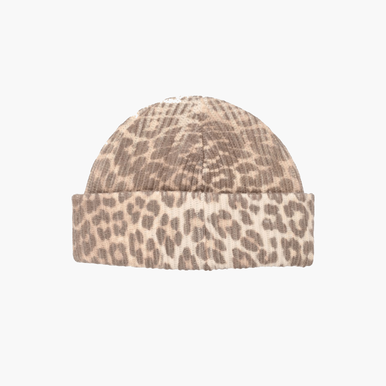 Bonnet Ganni Leopard Beige