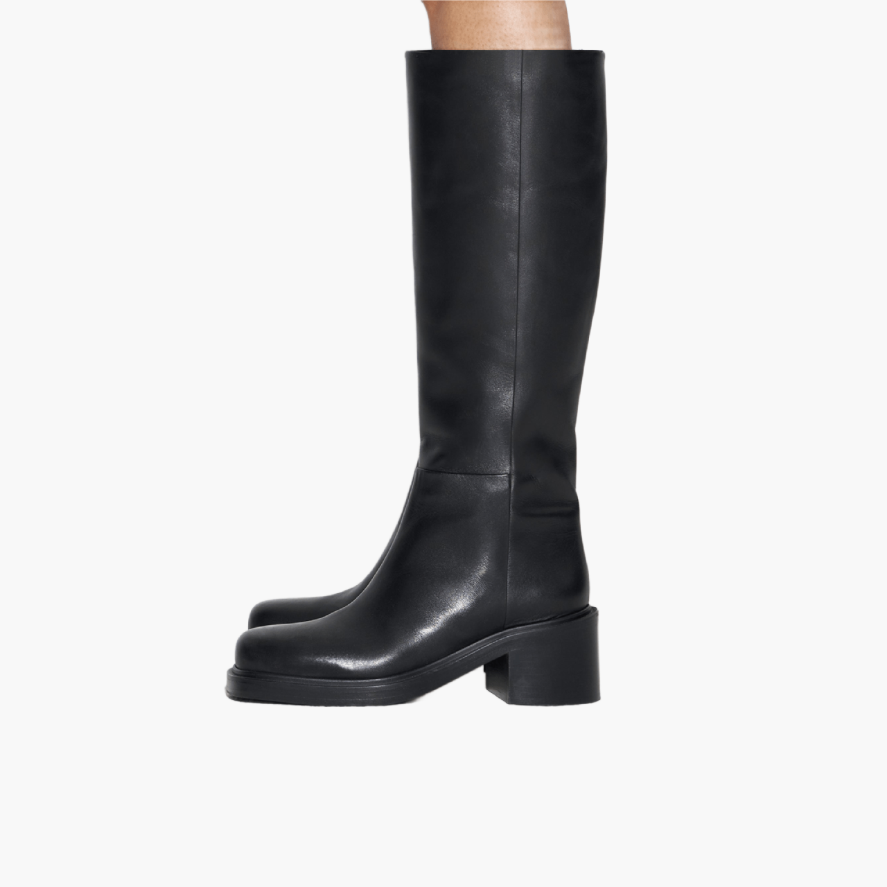 Bottes Hautes Aeyde Taito Cuir Noir