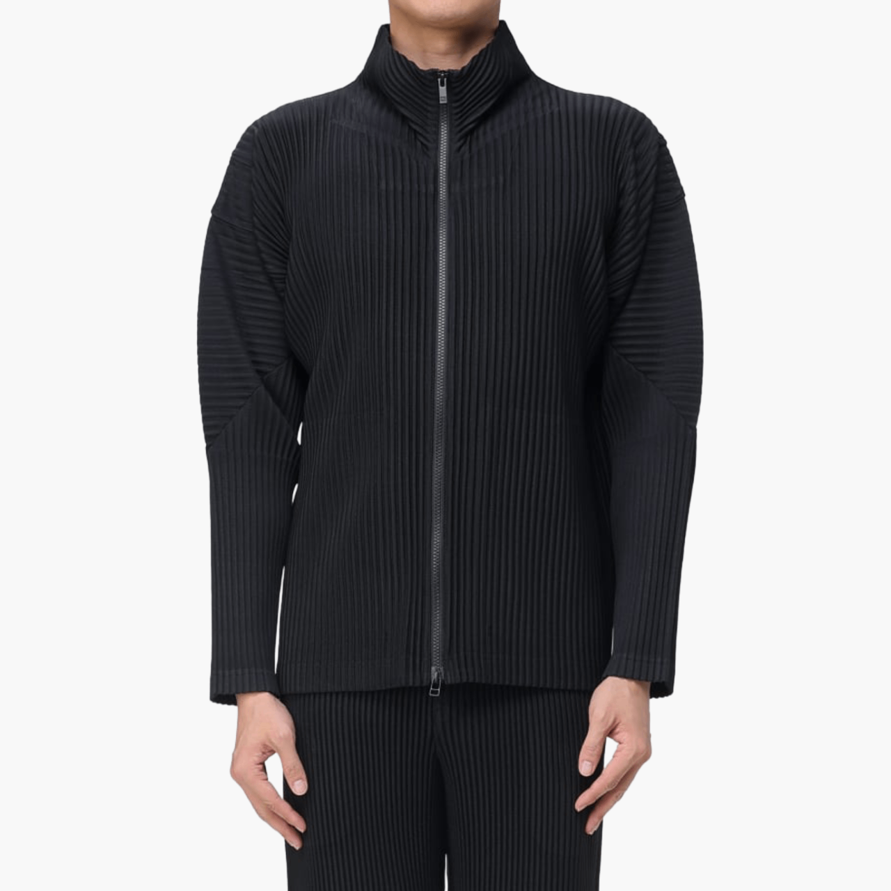 Cardigan Homme Plissé Noir