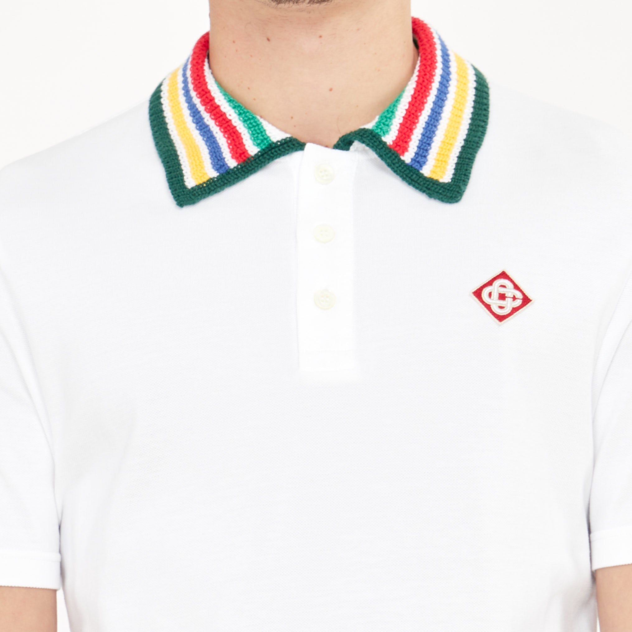 Polo Casablanca à Patch Logo Blanc