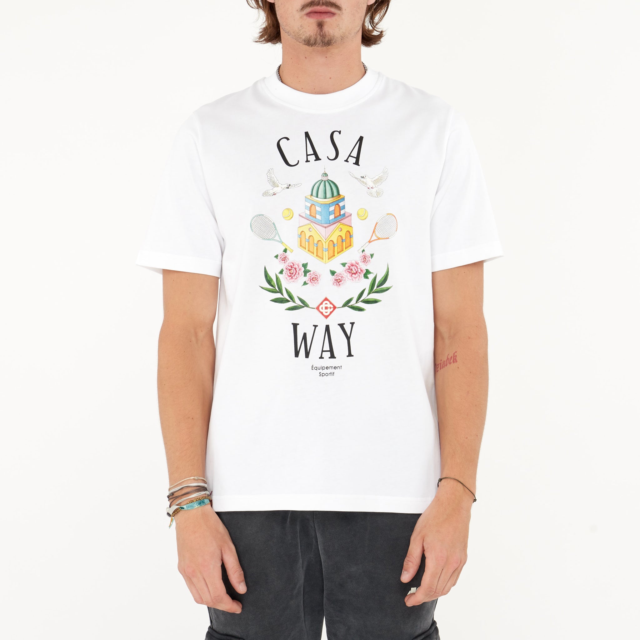 T-shirt Casablanca Casa Way Blanc