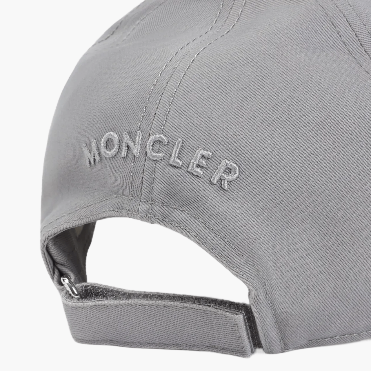 Casquette Moncler gabardine coton gris