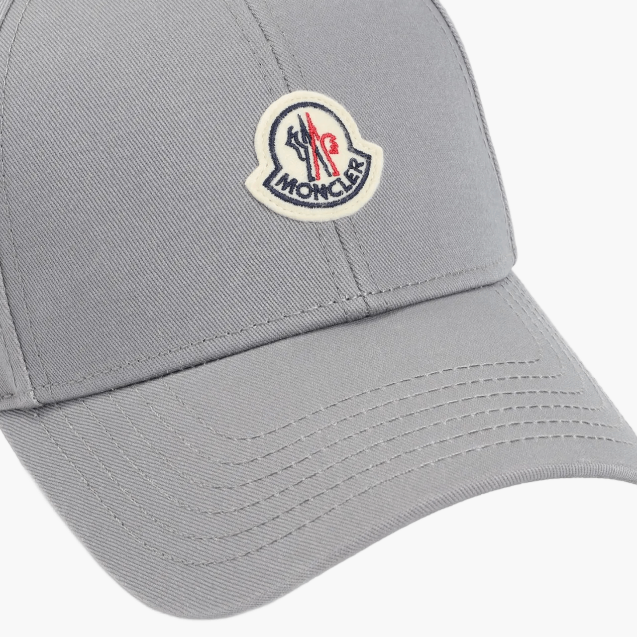 Casquette Moncler gabardine coton gris