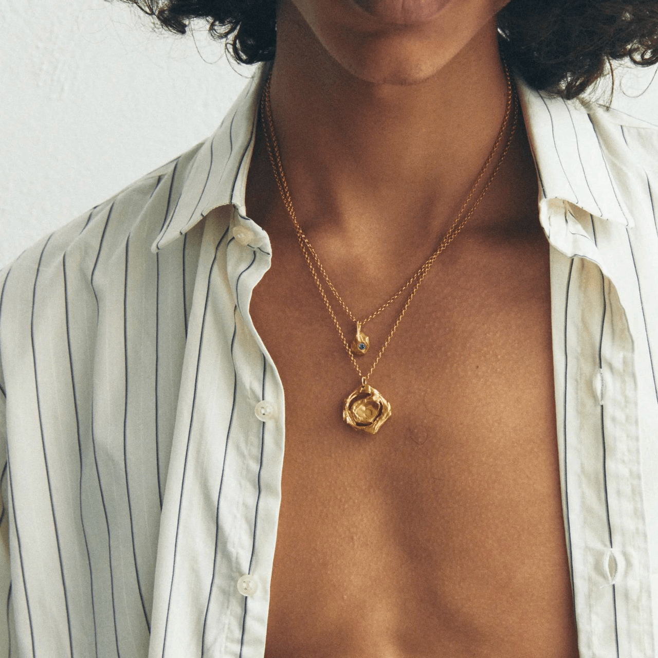 Collier Amuleto Plaqué Or Simuero