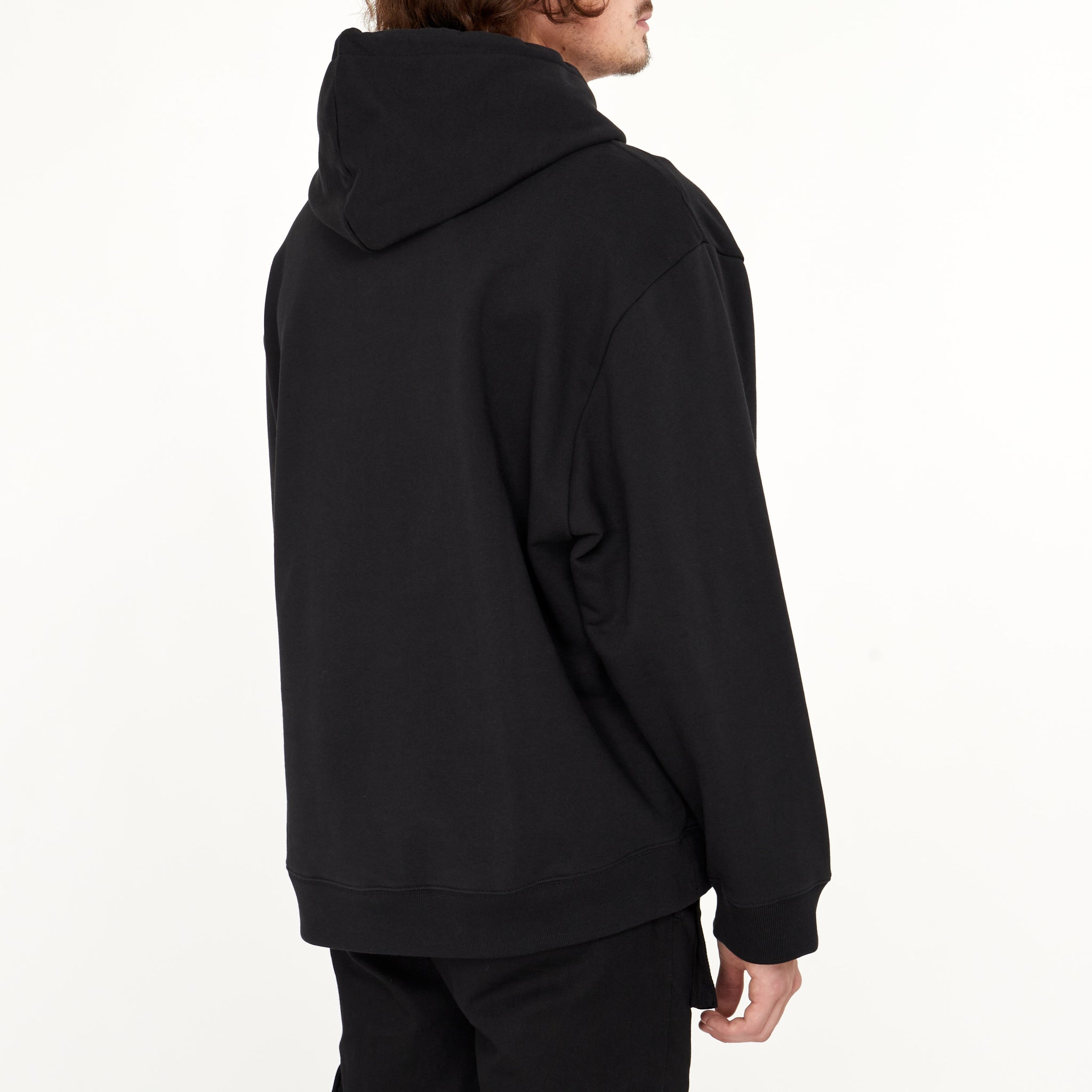 Hoodie Courrèges à Broderie Noir