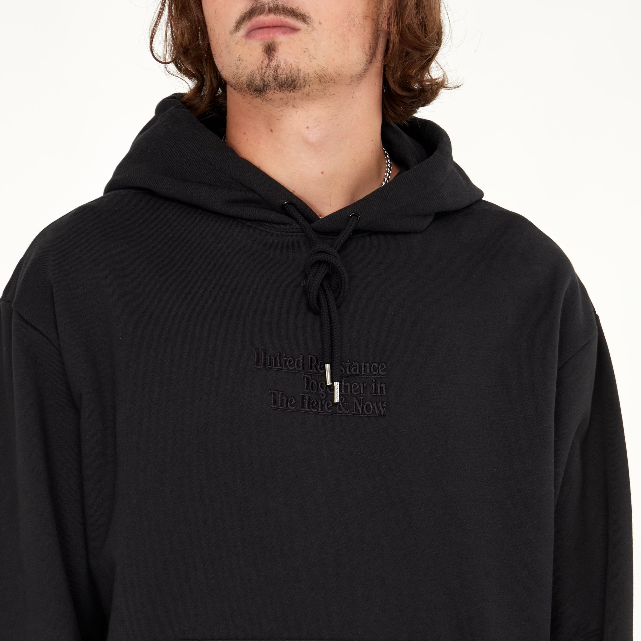 Hoodie Courrèges à Broderie Noir