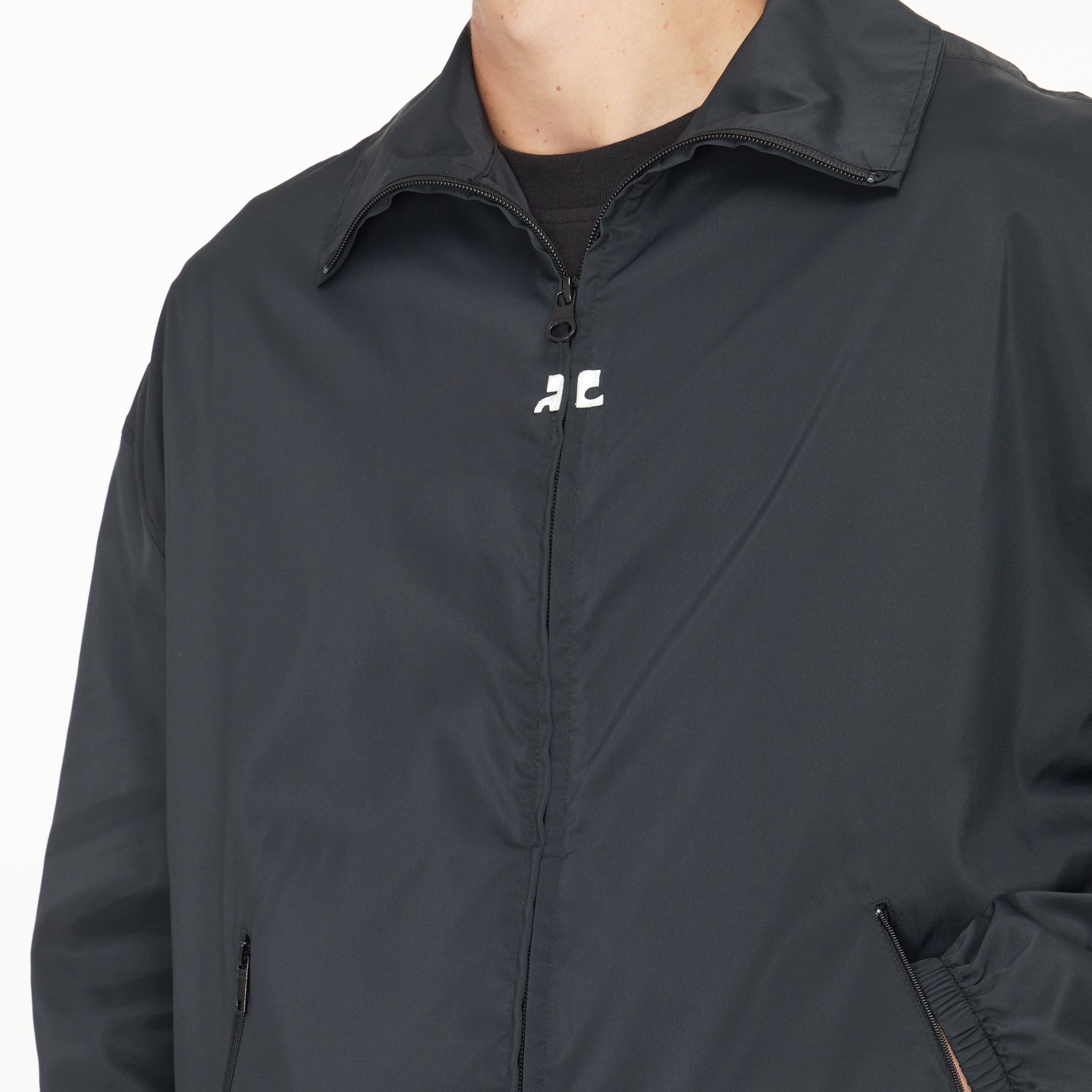 Veste Courrèges Tracksuit en Nylon Noir
