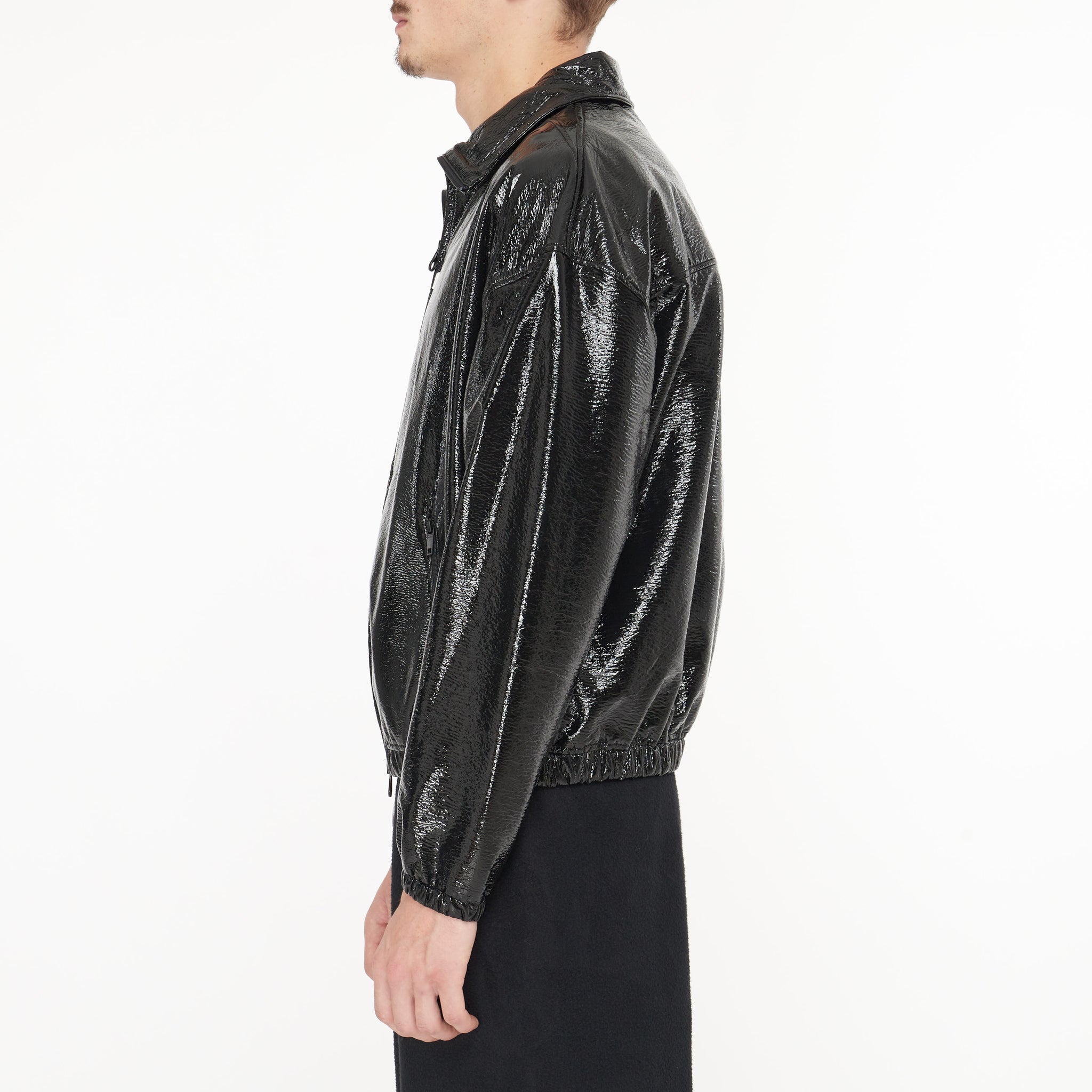 Veste Courrèges Tracksuit en Vinyle Noir