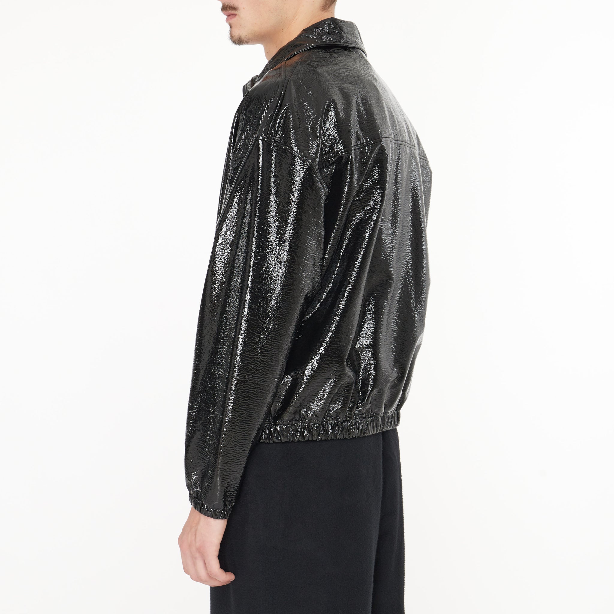 Veste Courrèges Tracksuit en Vinyle Noir
