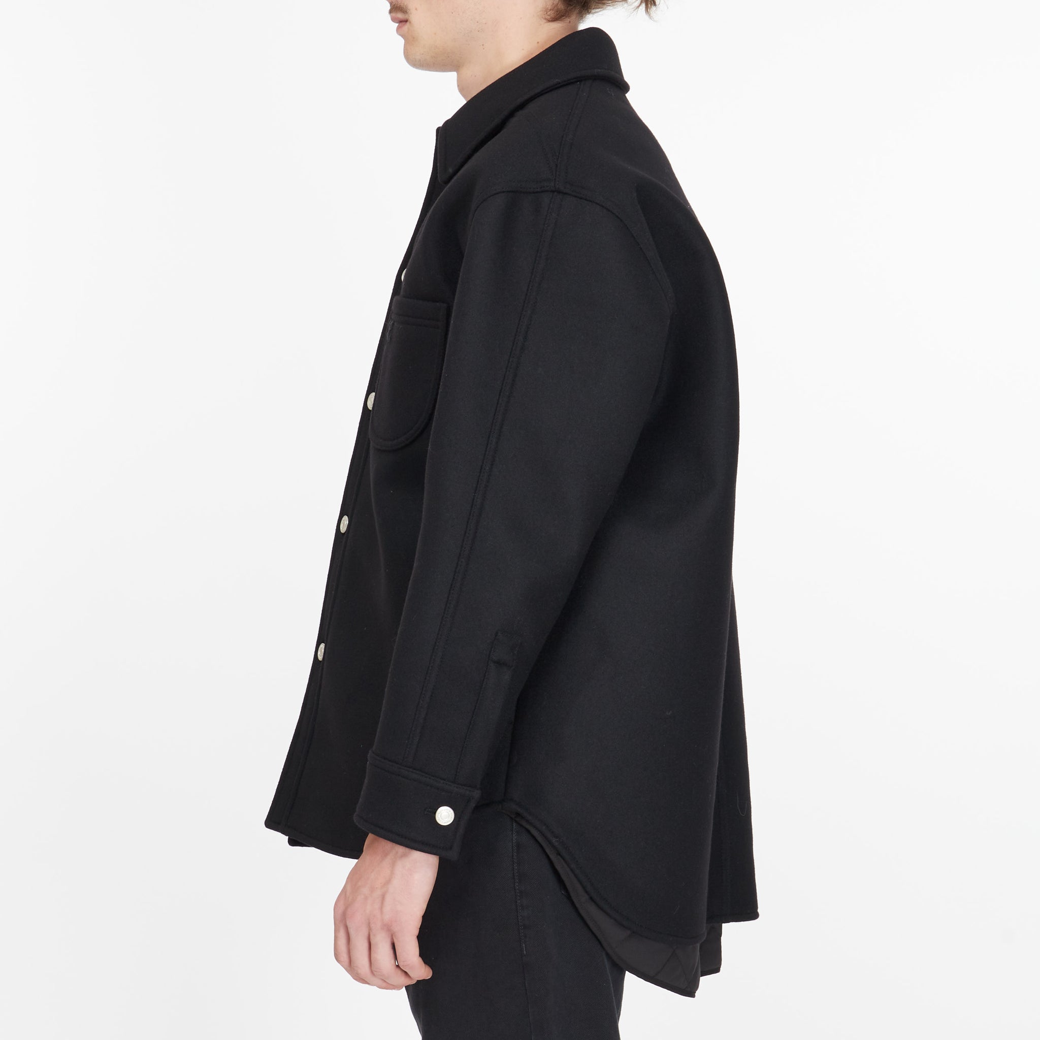 Sur-Chemise Courreges en Laine Noir