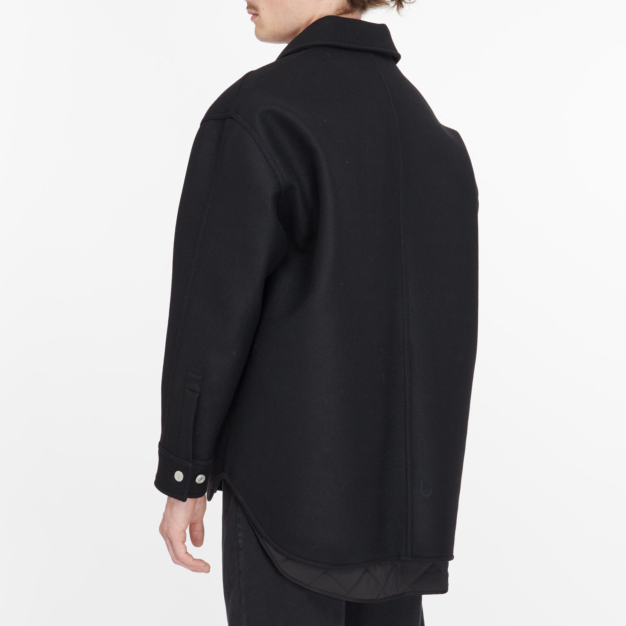 Sur-Chemise Courreges en Laine Noir