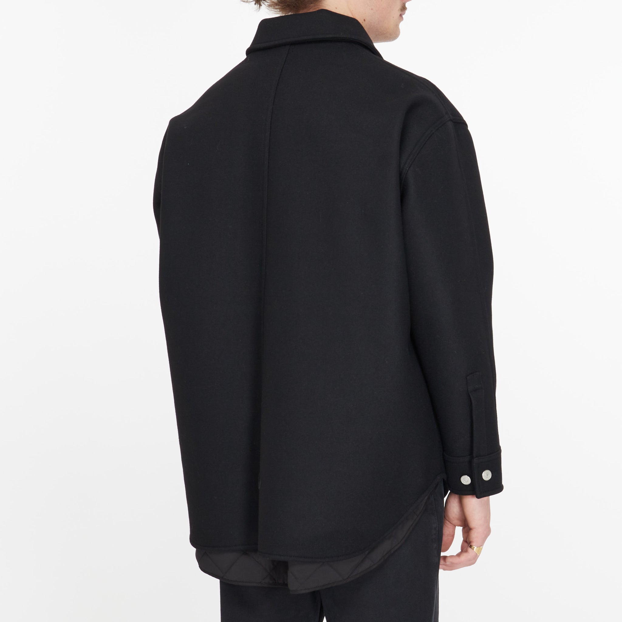 Sur-Chemise Courreges en Laine Noir