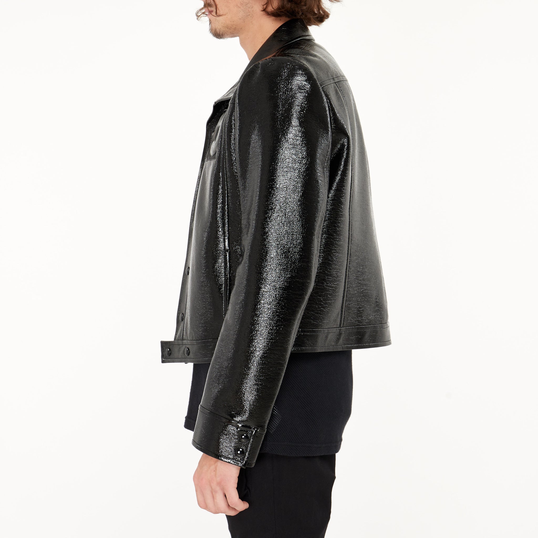 Blouson Courrèges Vinyle Iconique Noir