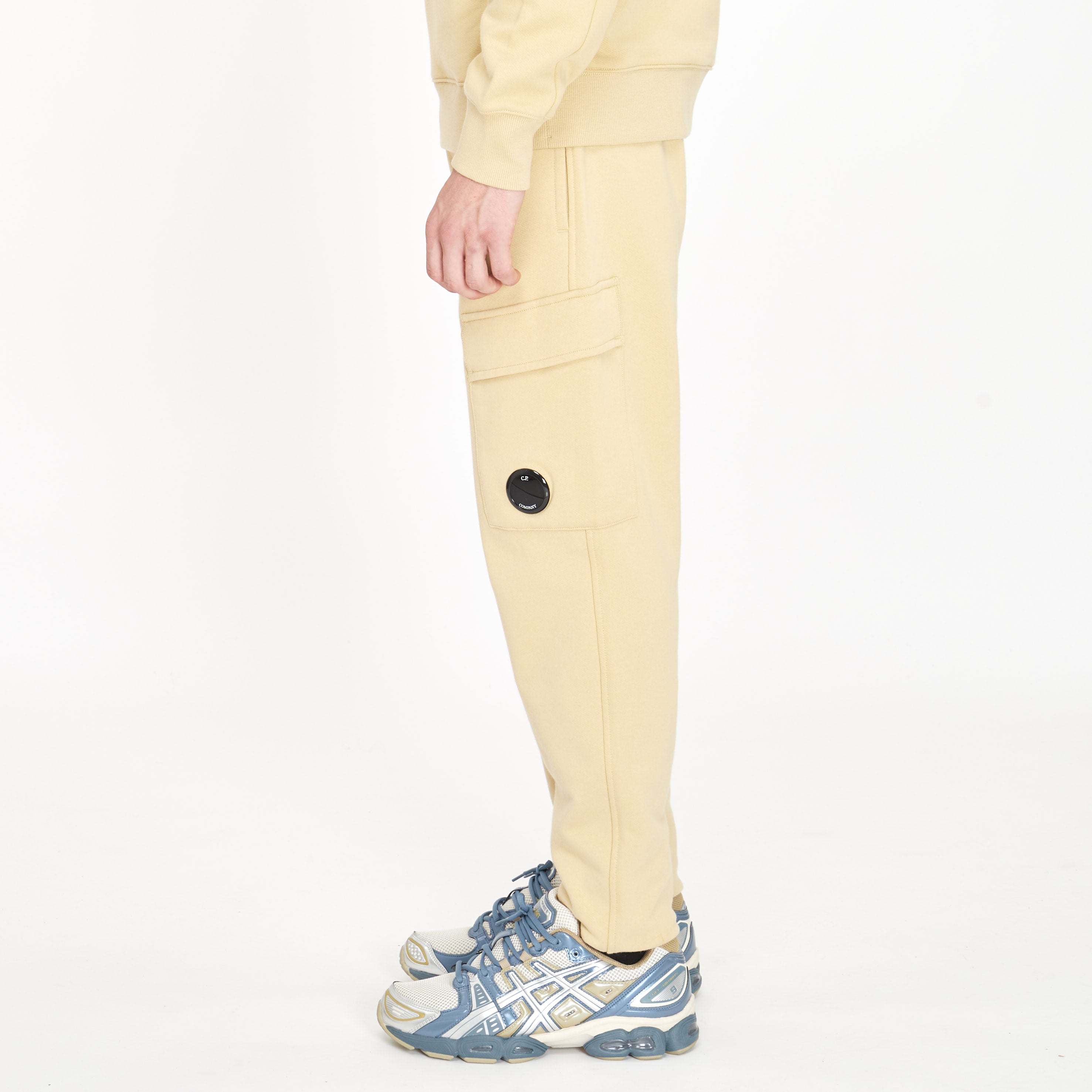 Pantalon Jogging Cp Company Diagonal Raised Fleece Beige
