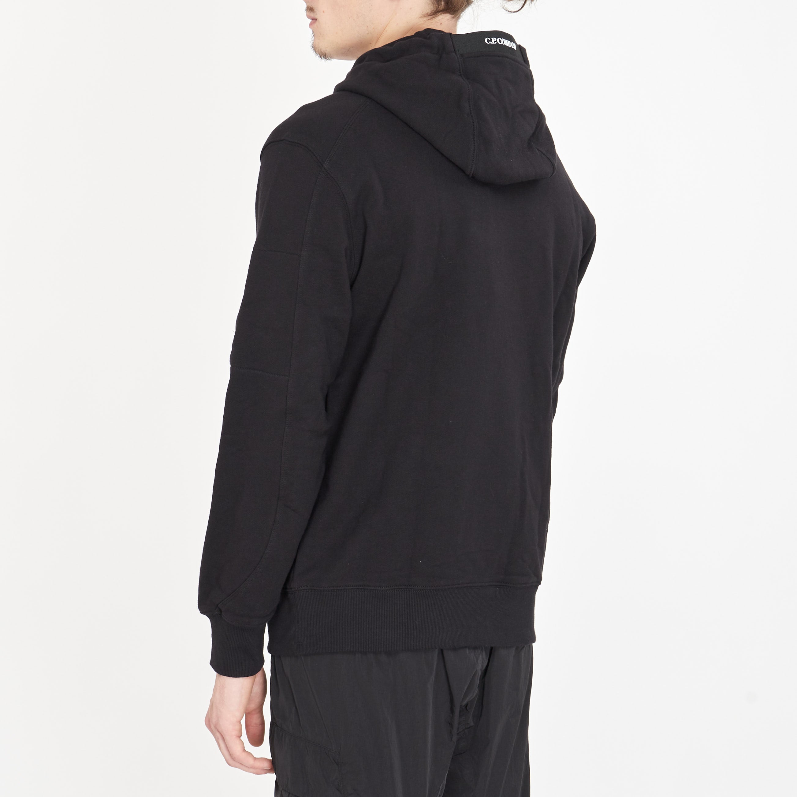 Sweat à Capuche Cp Company Diagonal Raised Fleece Noir