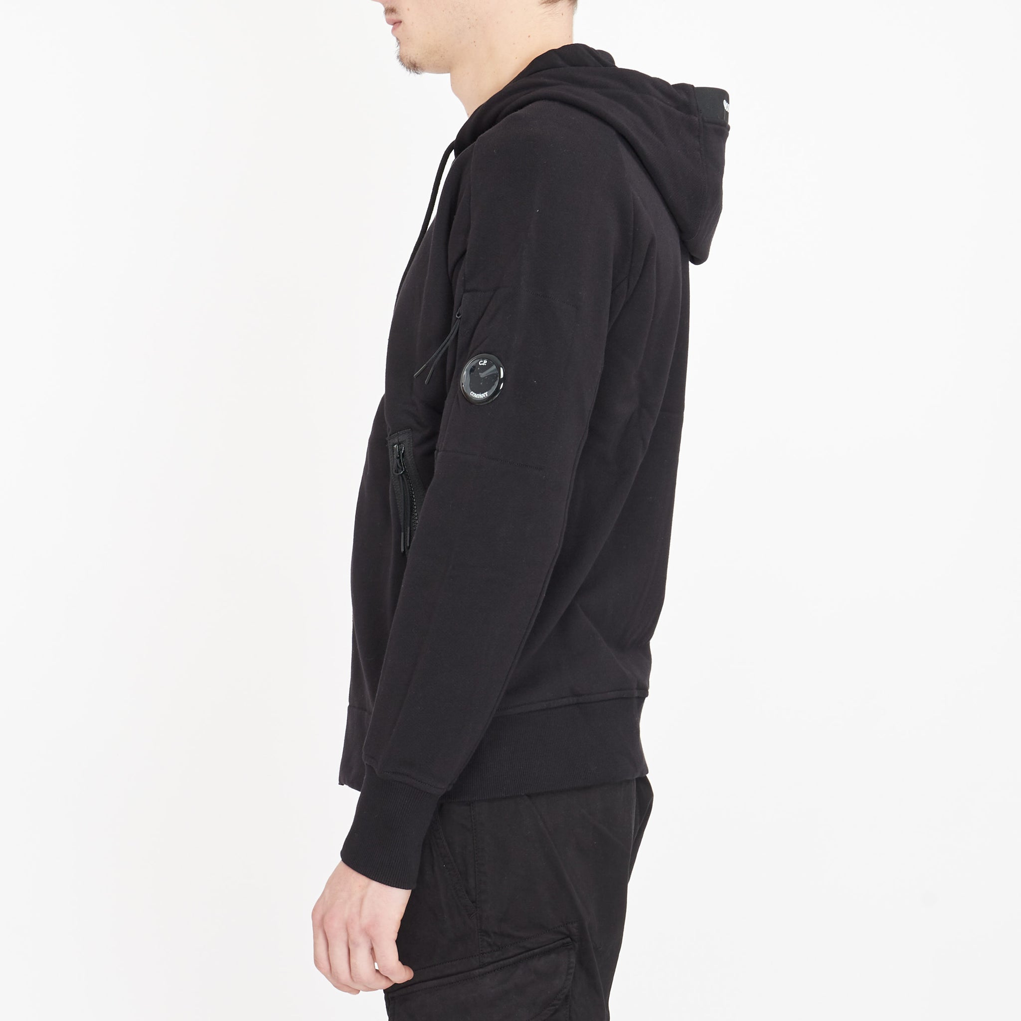Gilet Cp Company Diagonal Raised Fleece Lens Noir