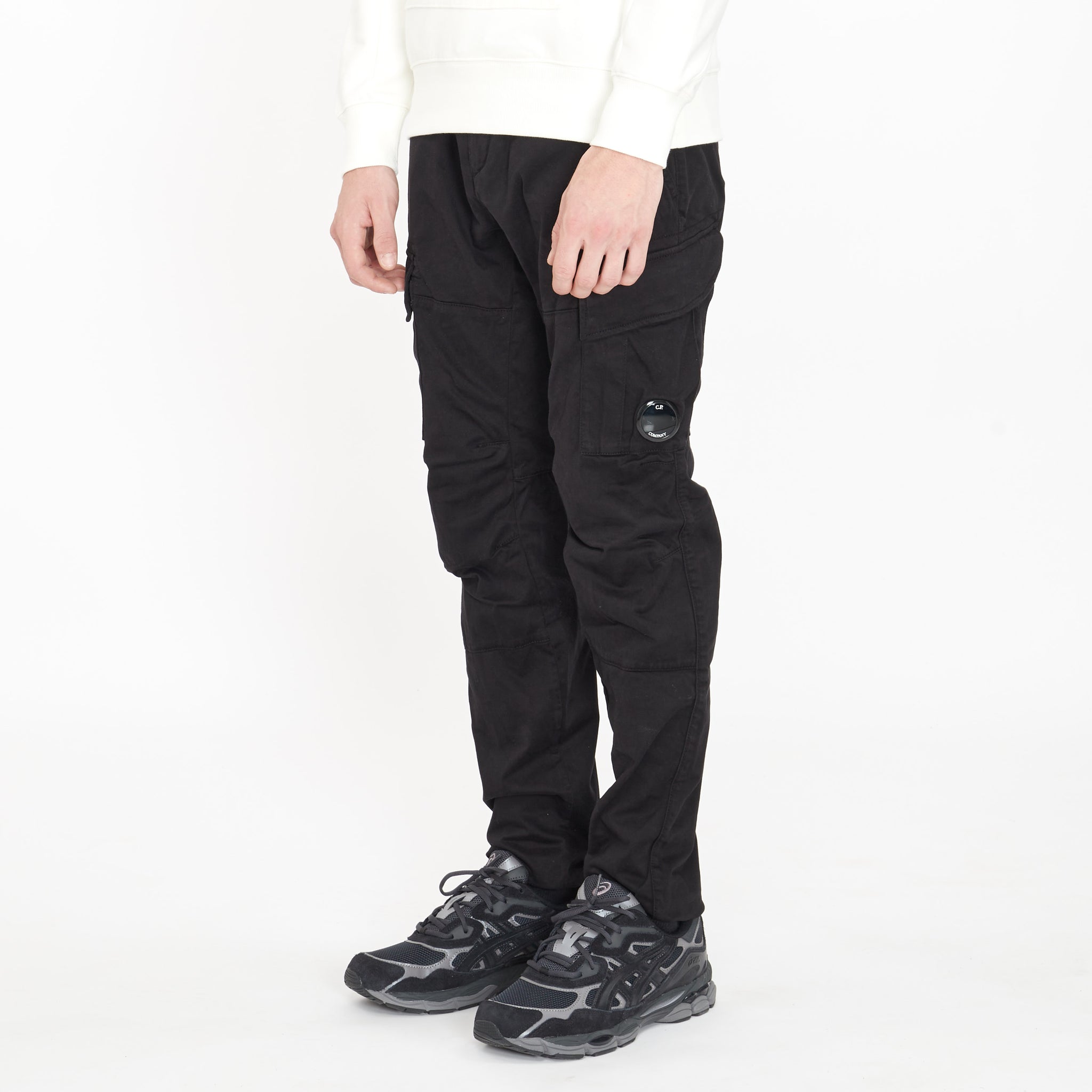 Pantalon Cargo Cp Company Stretch Sateen Noir