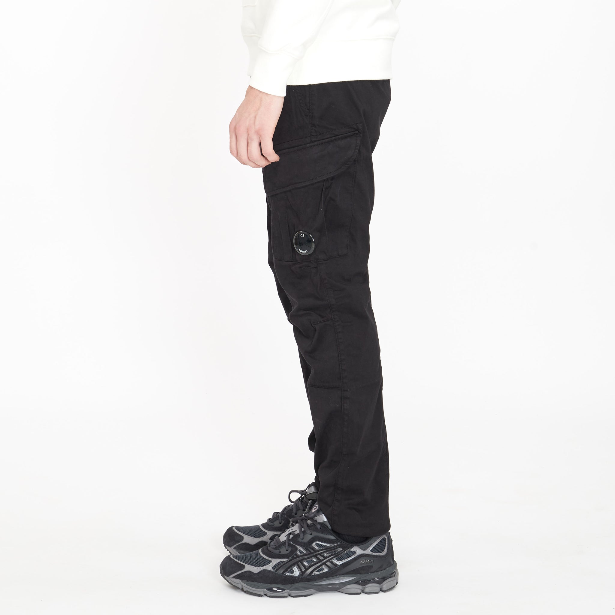 Pantalon Cargo Cp Company Stretch Sateen Noir