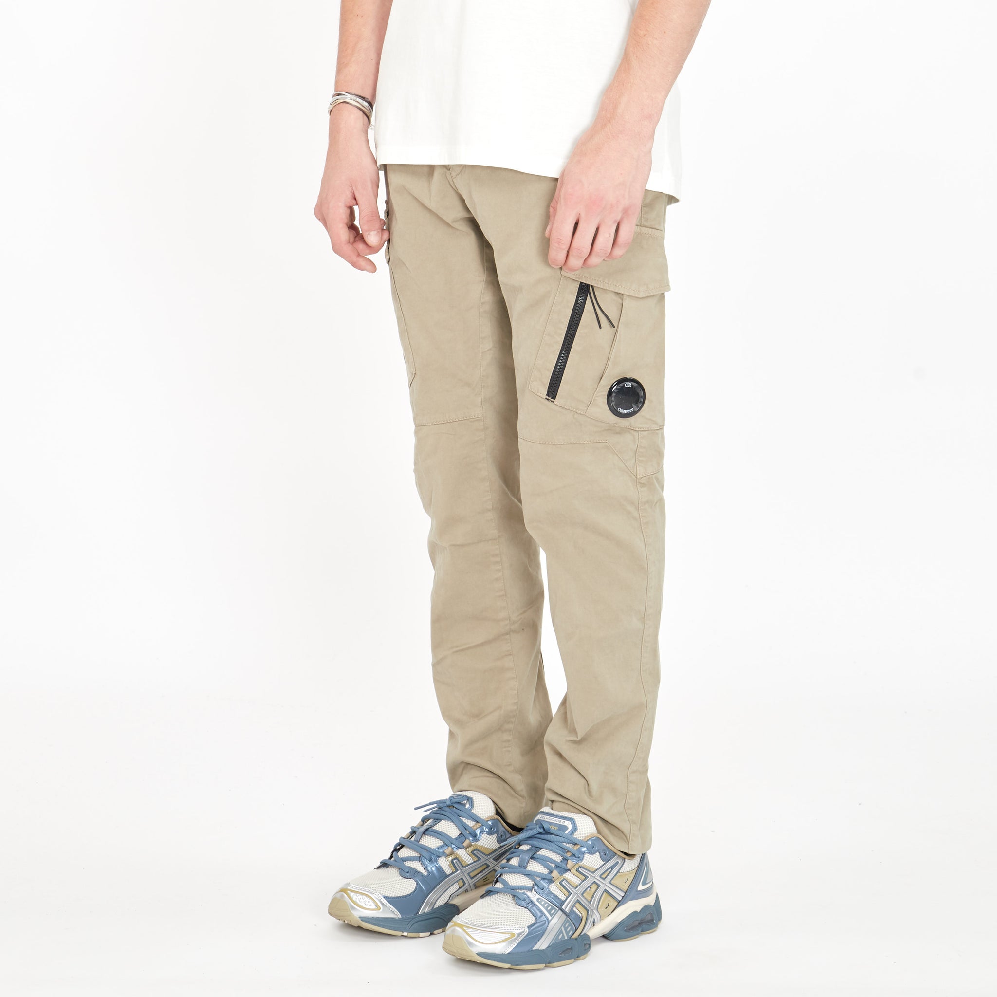 Pantalon Cargo Cp Company Stretch Sateen Ergonomic Sauge