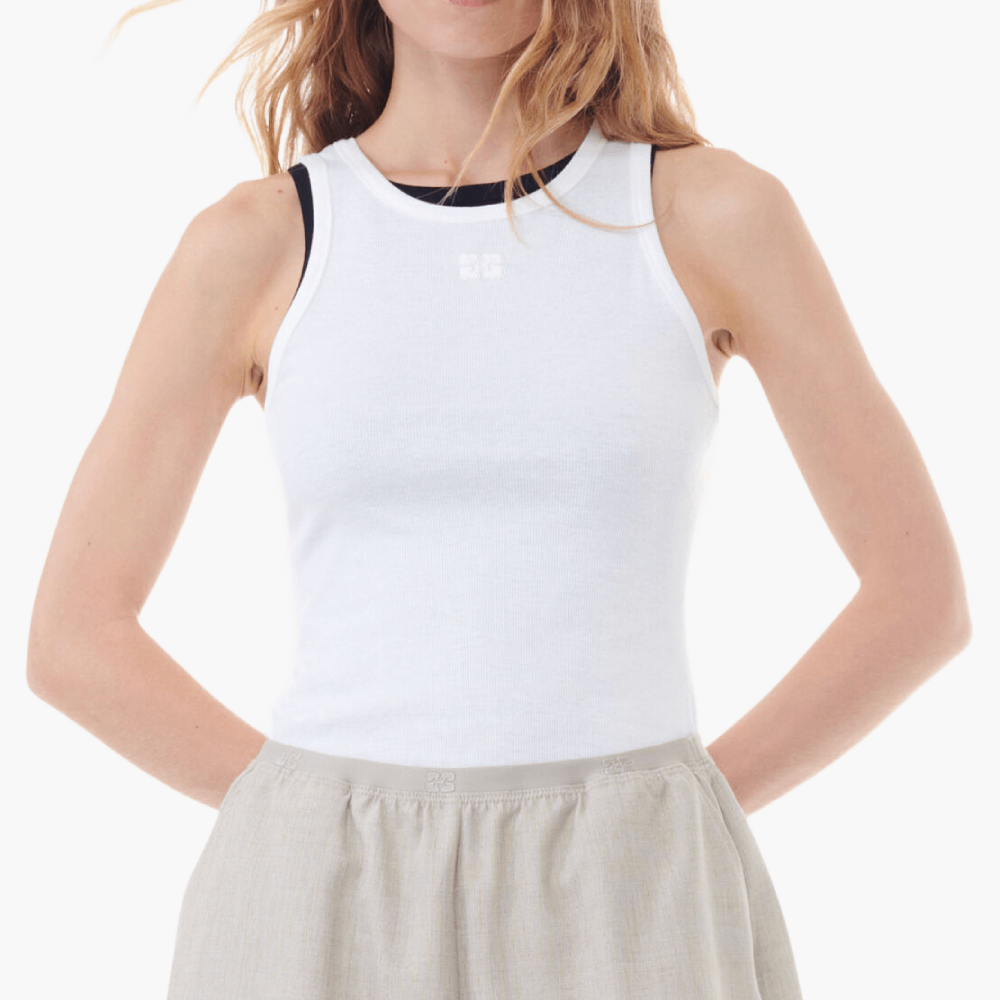 Débardeur côtelé en coton doux