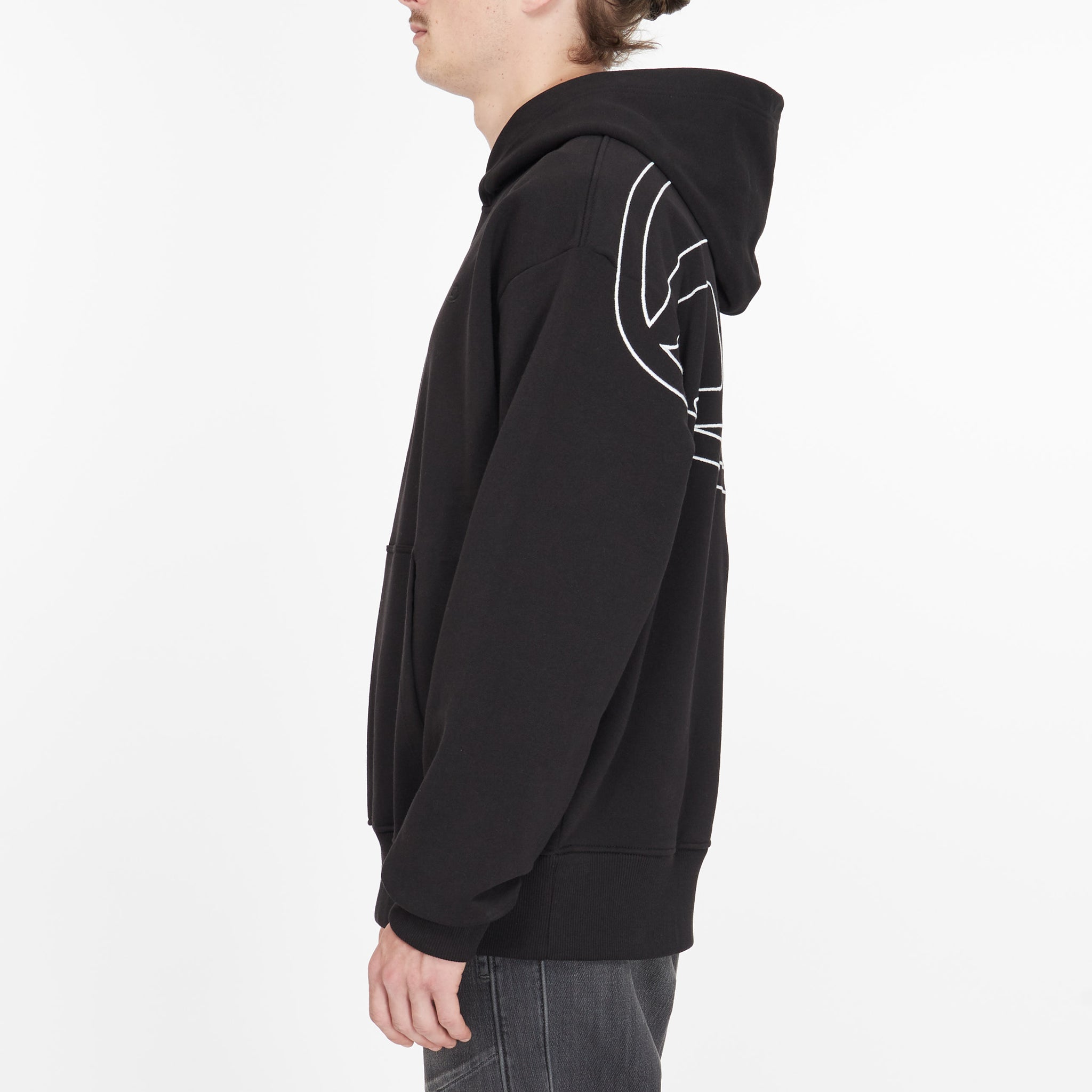 Sweatshirt Diesel à Logo Brodé Noir