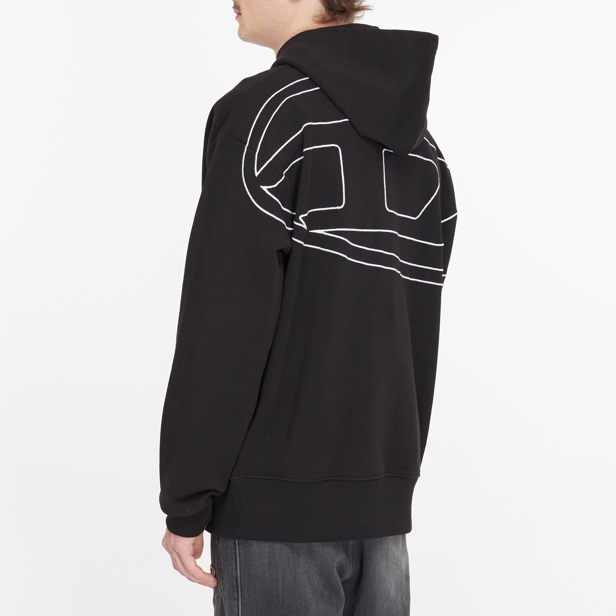Sweatshirt Diesel à Logo Brodé Noir