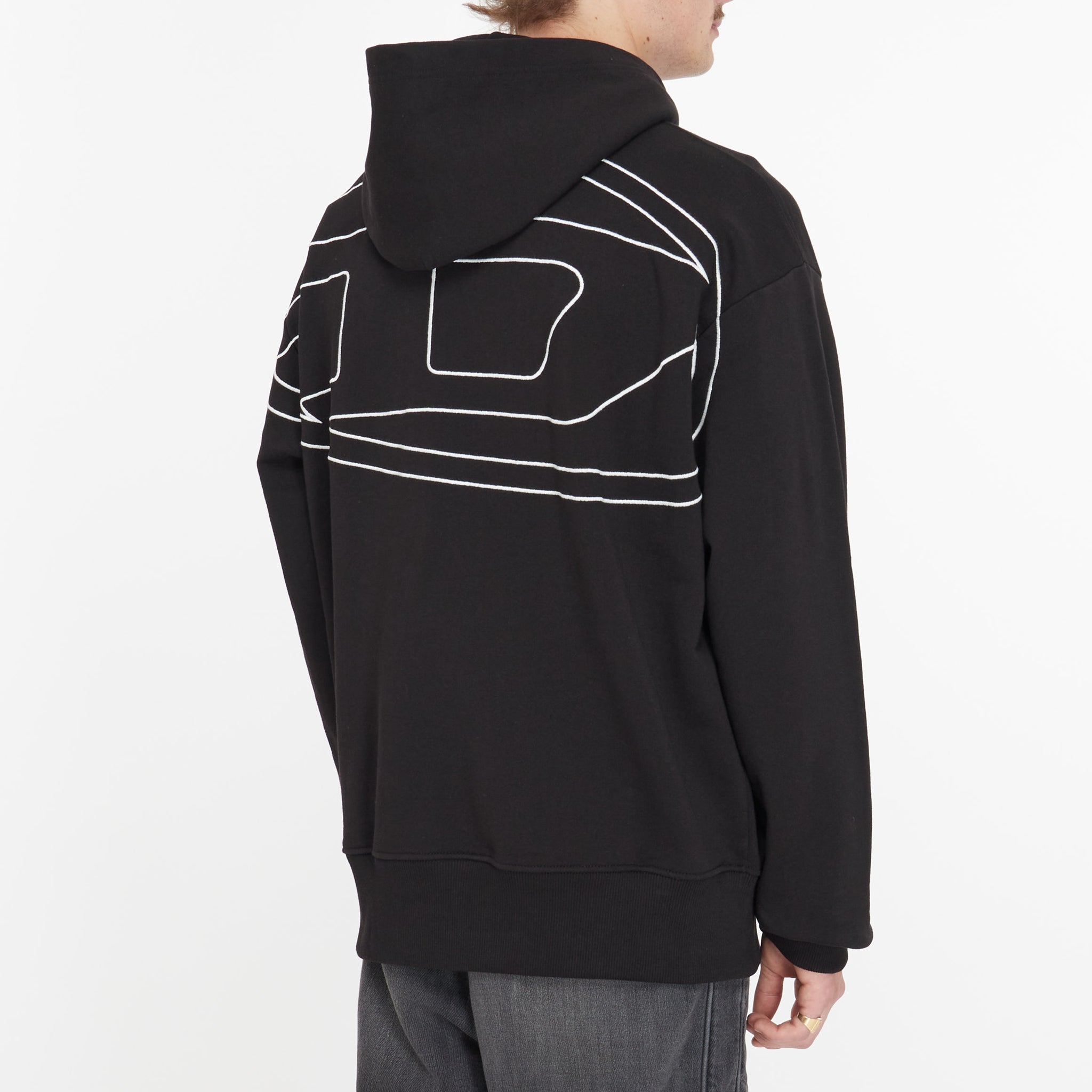 Sweatshirt Diesel à Logo Brodé Noir