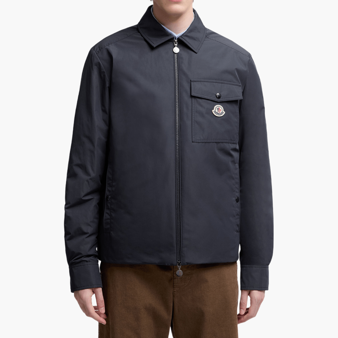 Doudoune chemise Moncler Vigeon bleue