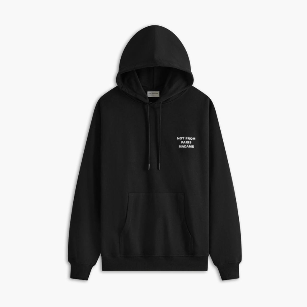 Hoodie Drôle de Monsieur Slogan Noir