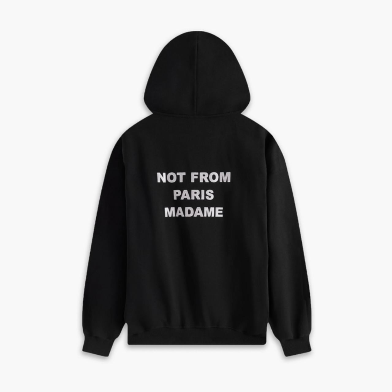 Hoodie Drôle de Monsieur Slogan Noir