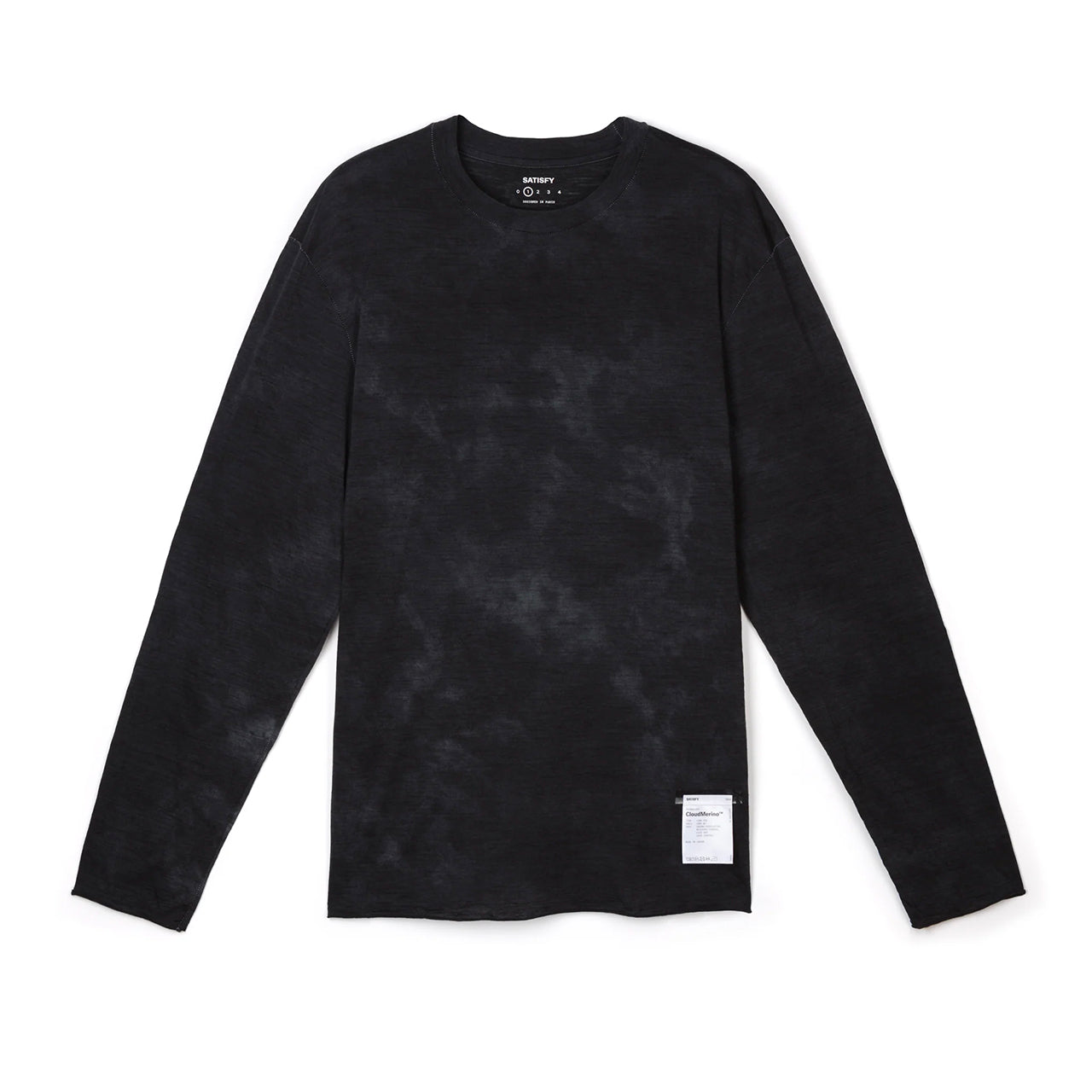 T-shirt Satisfy Cloudmerino LS Noir