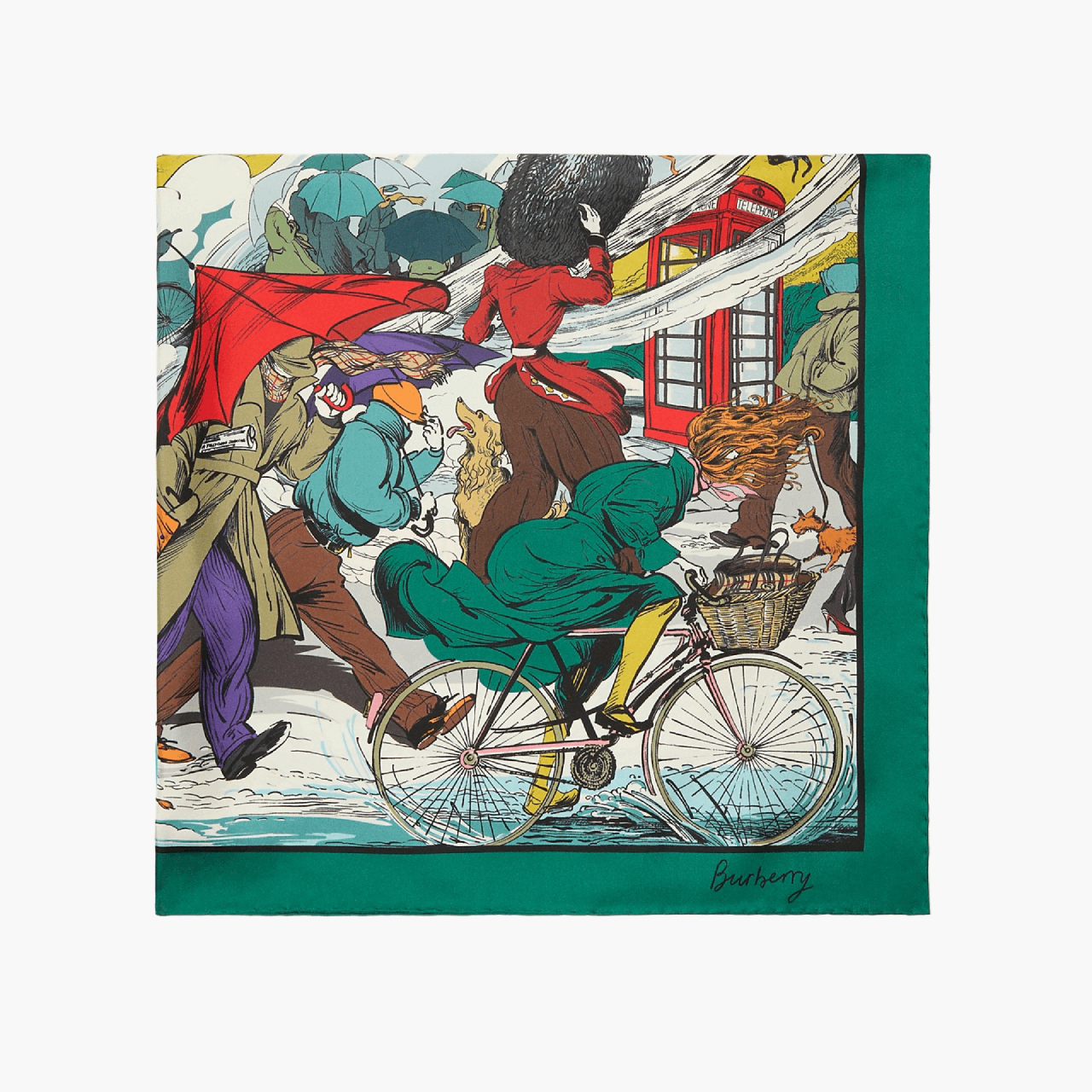 Foulard soie “Raining Cats & Dogs”