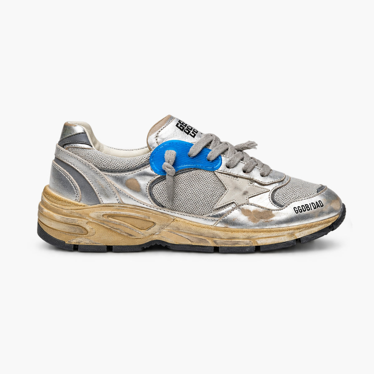 sneakers Dad Star Argent Laminé