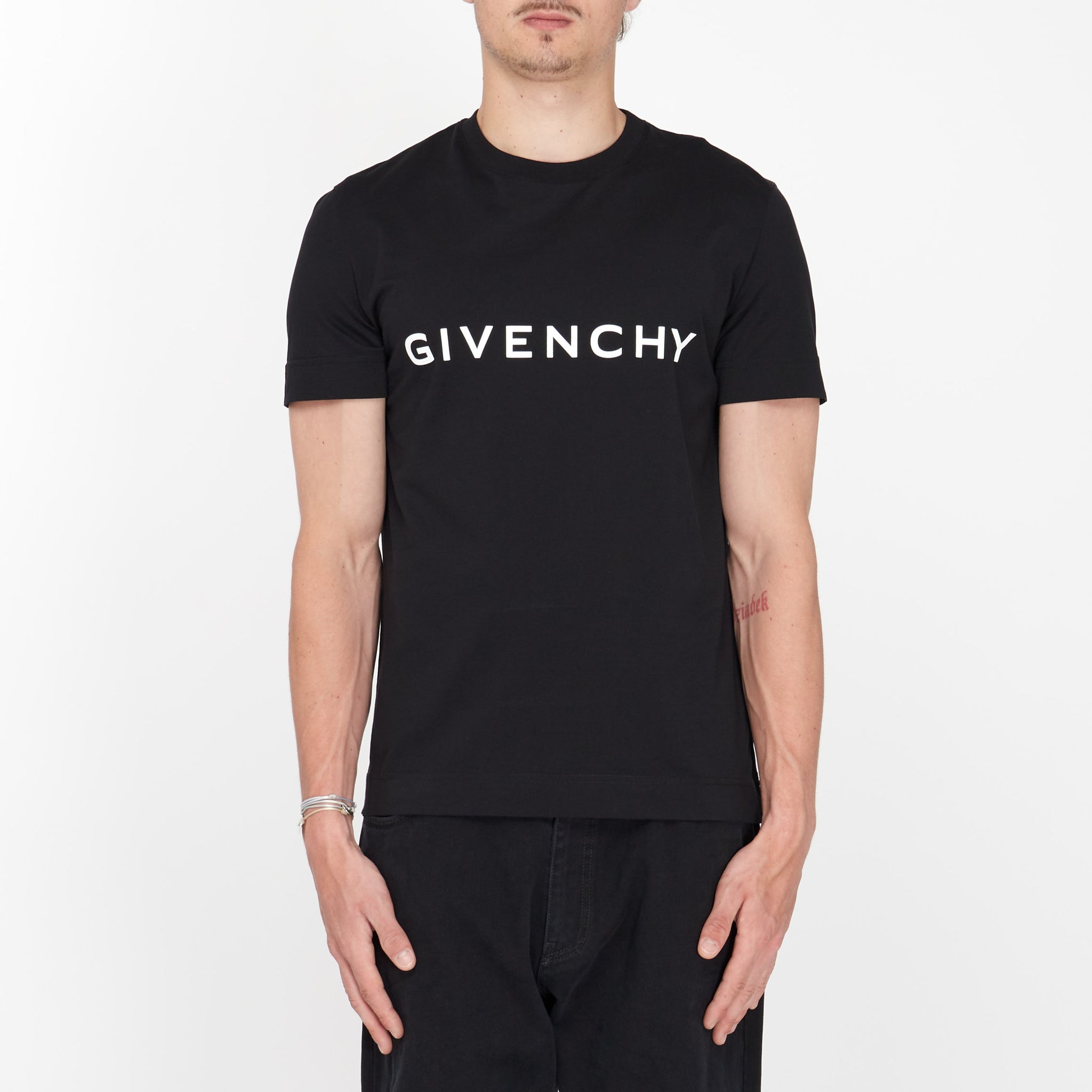 Tee Shirt Givenchy Slim à Logo Noir