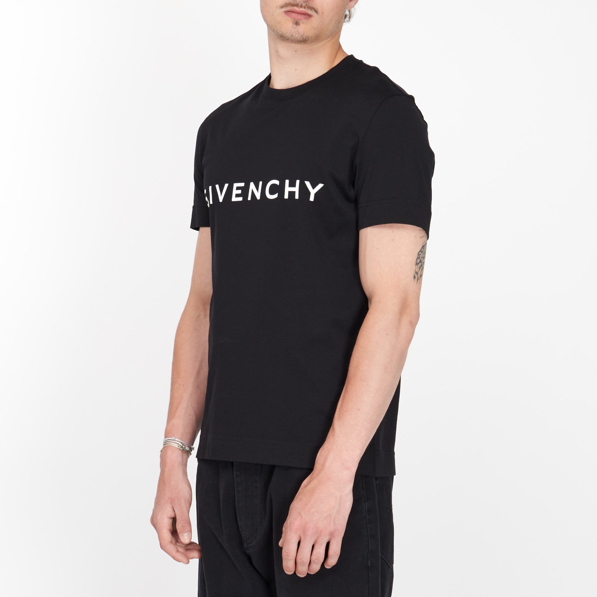 Tee Shirt Givenchy Slim à Logo Noir