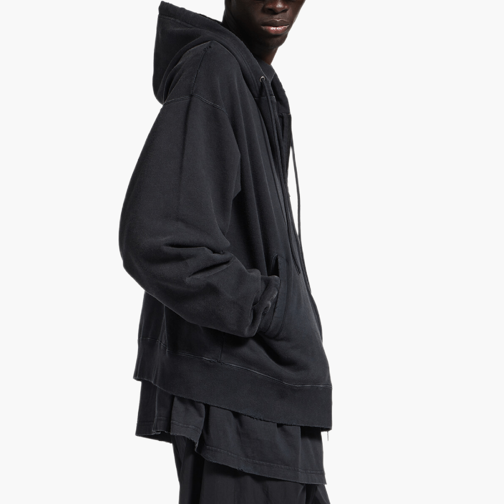 Hoodie zippé oversize “Masking Tape”