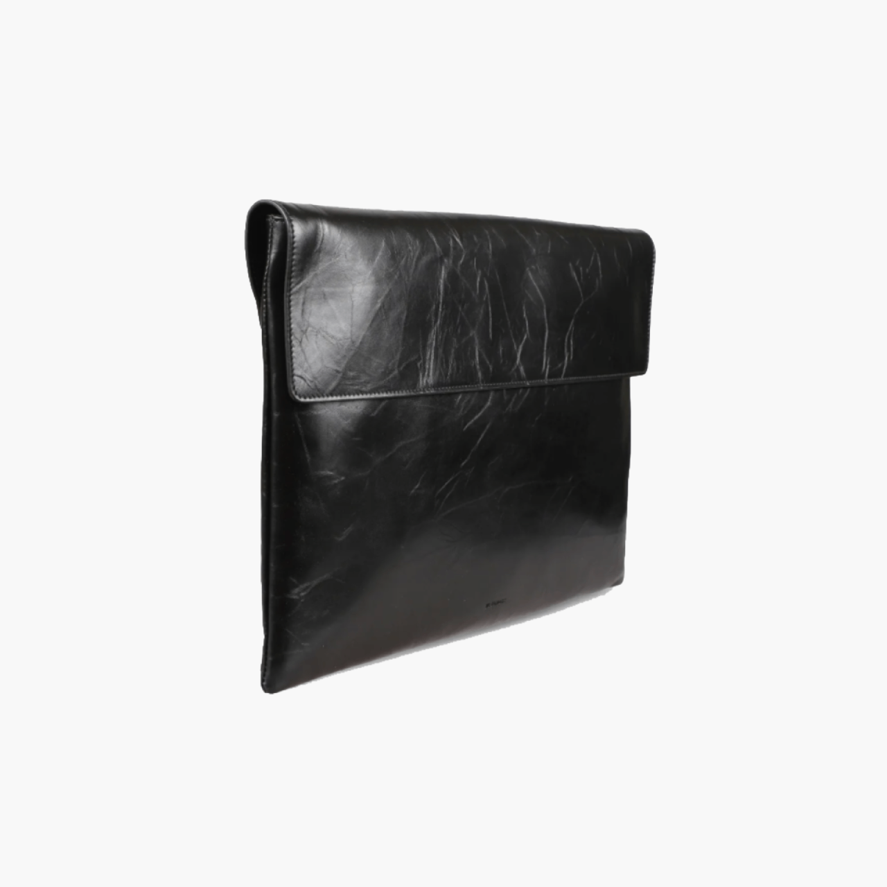 Jil Sander black leather case
