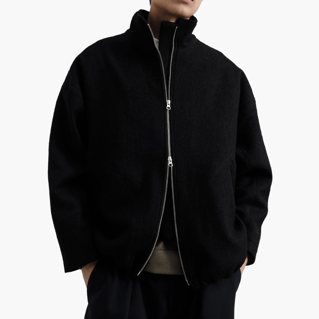 Jacket YMC Aaron zip noire