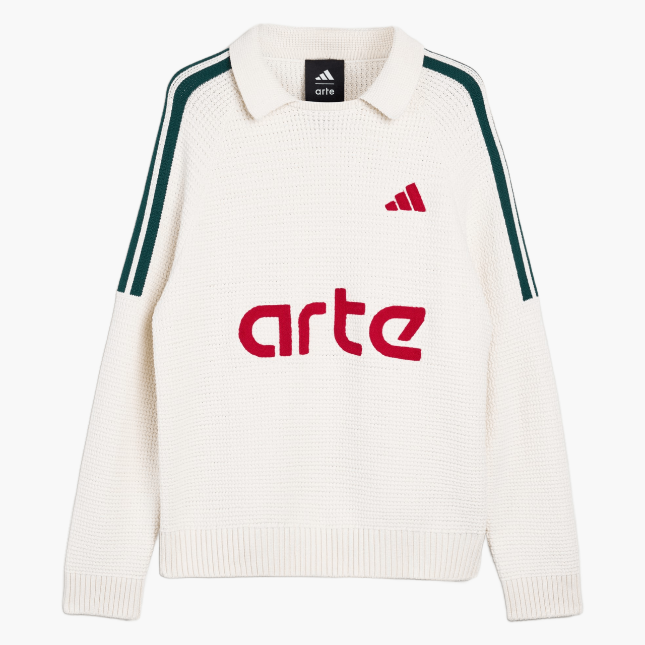 Jersey maille LS Adidas x Arte Blanc/Vert