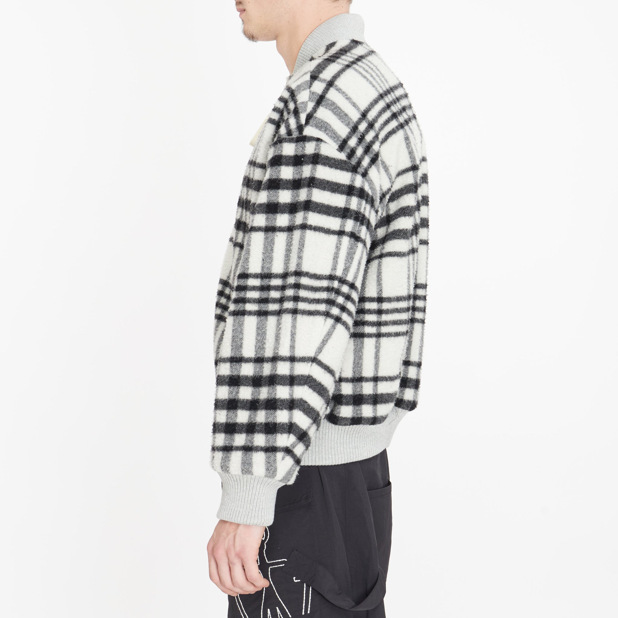 Veste Jw Anderson Bomber à Carreaux Gris