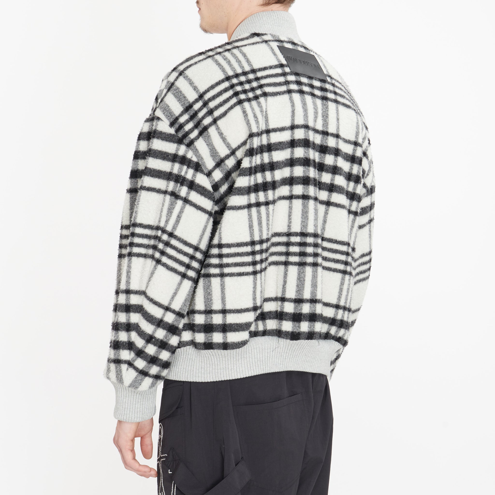 Veste Jw Anderson Bomber à Carreaux Gris