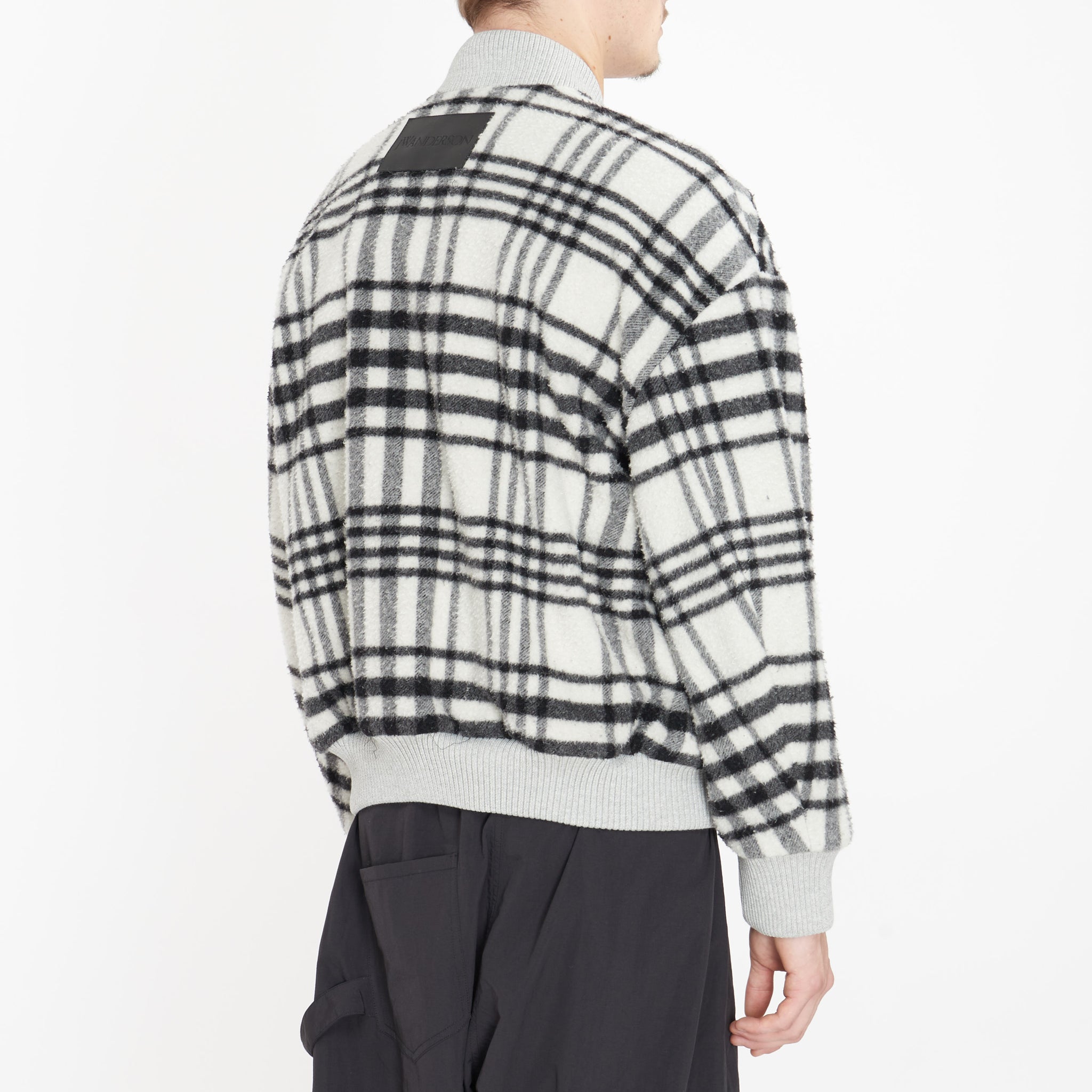 Veste Jw Anderson Bomber à Carreaux Gris