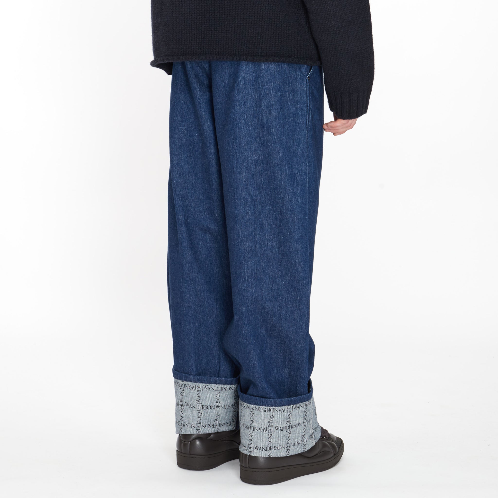 Jeans Jw Anderson à Revers à Logo Grid
