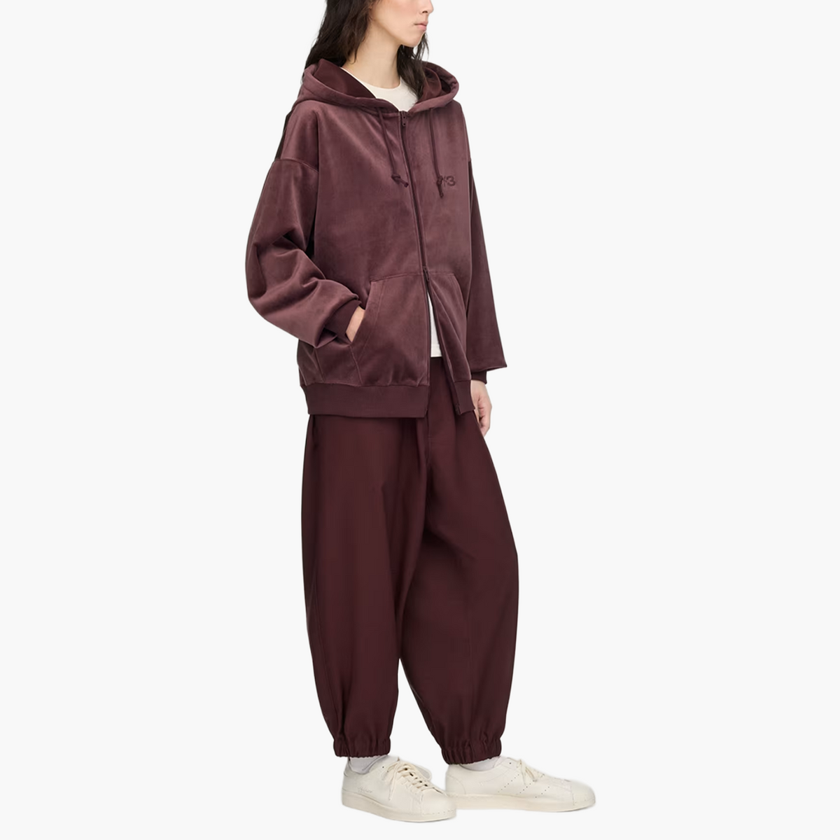 Sweat zippé « Velvet Zip » Night Red